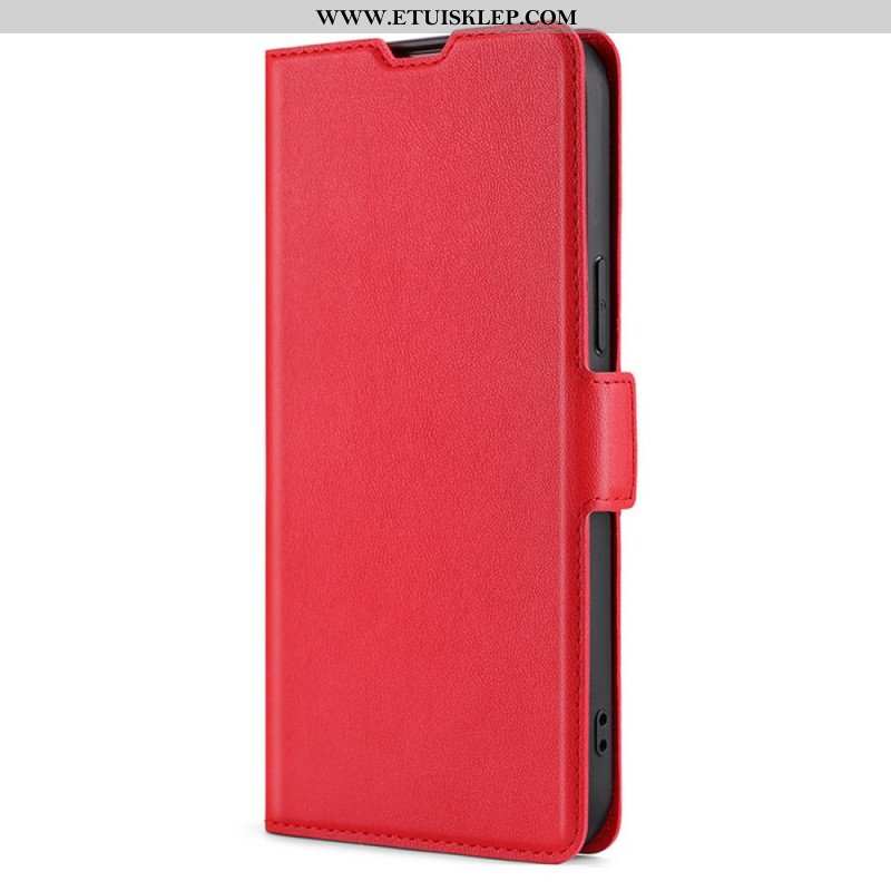 Etui Folio do Xiaomi Redmi Note 12 Pro Plus Bardzo Cienka Sztuczna Skóra
